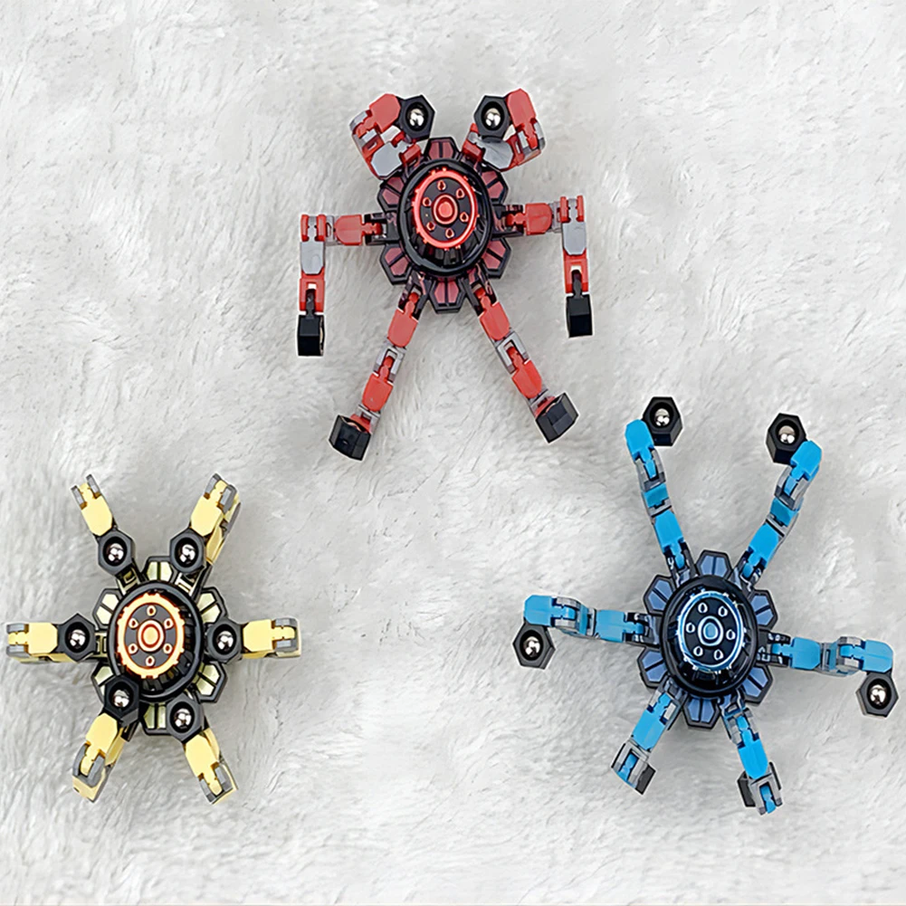 

DIY Chain Deformation Robot Toy for Child Antistress Hand Spinner Vent Fingertip Top Mechanical Gyro Stress Relief Toy Gift