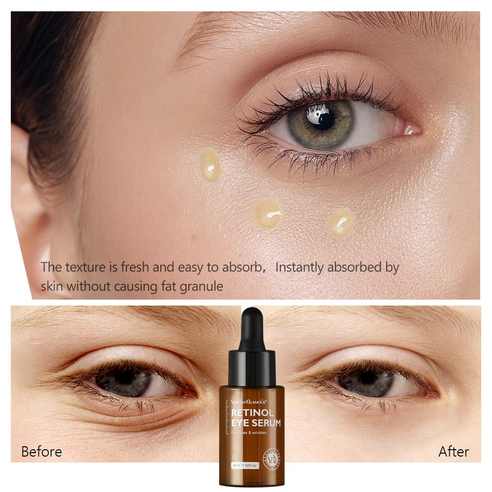 30ml Retinol Eye Serum Repairs and Firms Fine Lines Around the Eyes Anti-aging Anti-wrinkle Moisturizing Dark Circles Remover