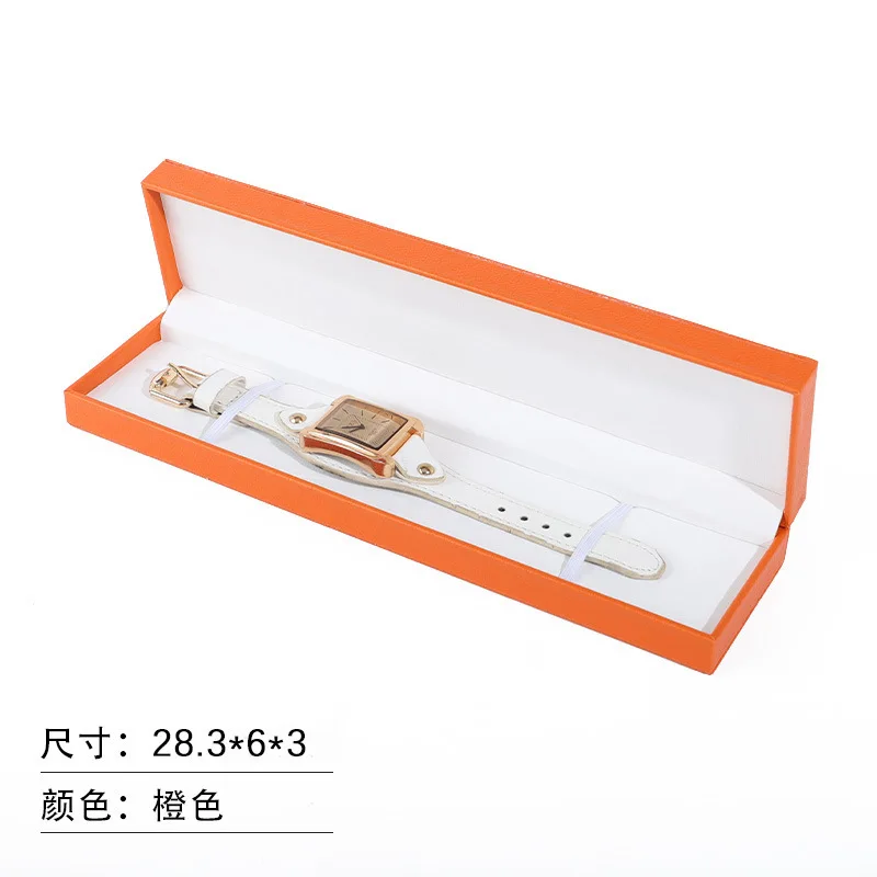 صندوق هدايا ساعة واحدة مع وسادة من جلد البولي يوريثان الفاخر لساعة اليد ومنظم وحقيبة ساعة للهدايا