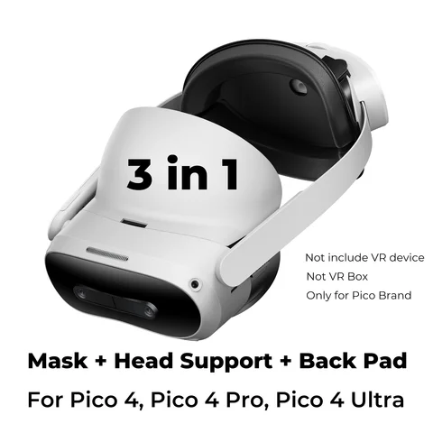 GEEKVR Face Cover Facial Interface Face Mask & Head Strap for Pico 4 Ultra, Comfortable Accessories for Pico 4 / Pro VR Headset