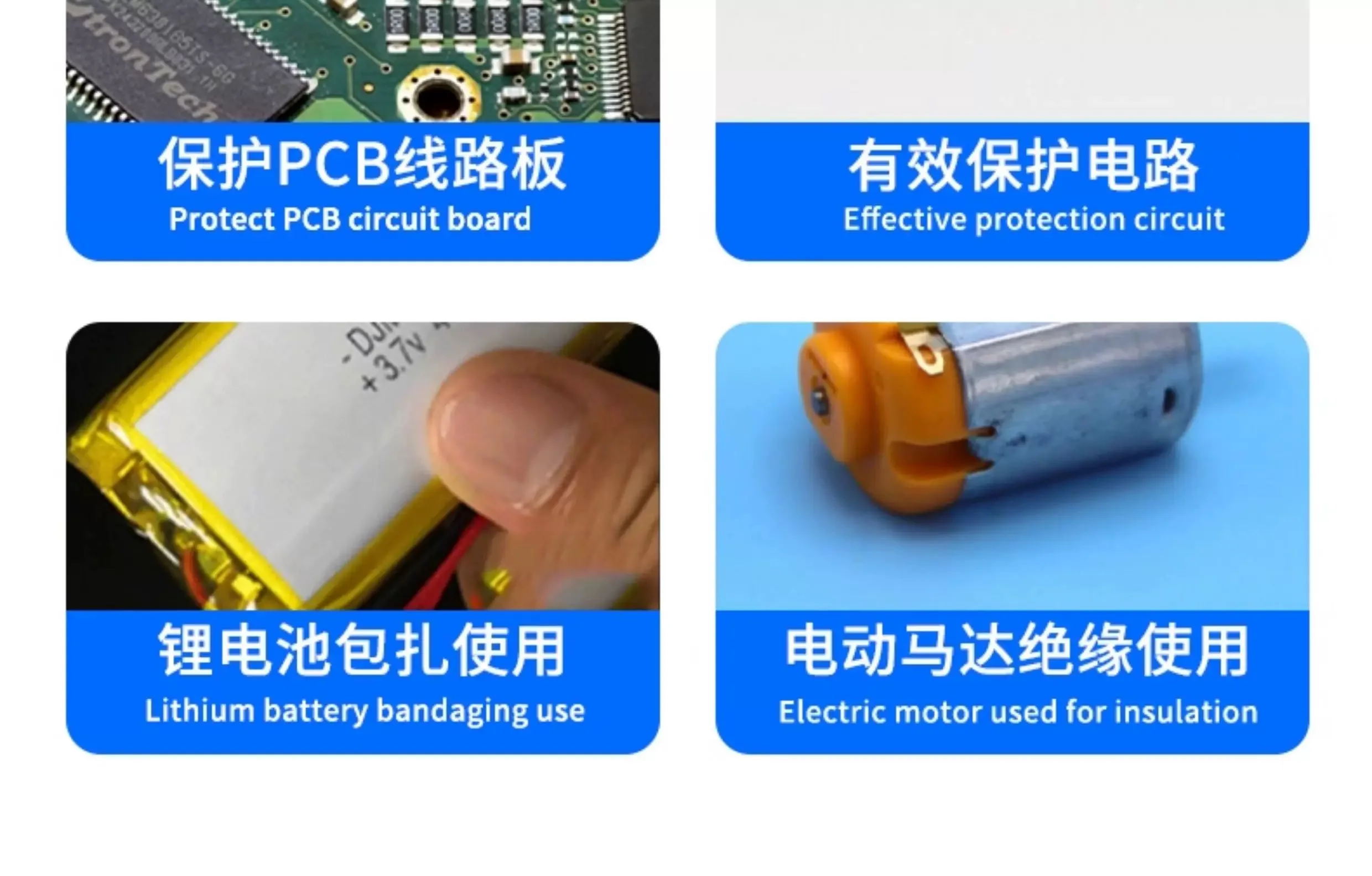 Kapton-Klebeband 400 ° C Hochtemperatur-Hitzebeständiges Polyimid-Isolierband für PCB BGA Löt-Schutz und Reparatur 2-35mm 35M – Detail 6