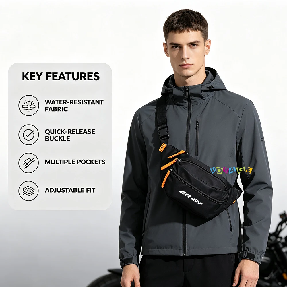 Daily Use Commuting Waterproof Storage For Kawasaki ER-6F ER 6F Fanny Pack Motorcycle Accessories 2026 Unisex Waist Bag