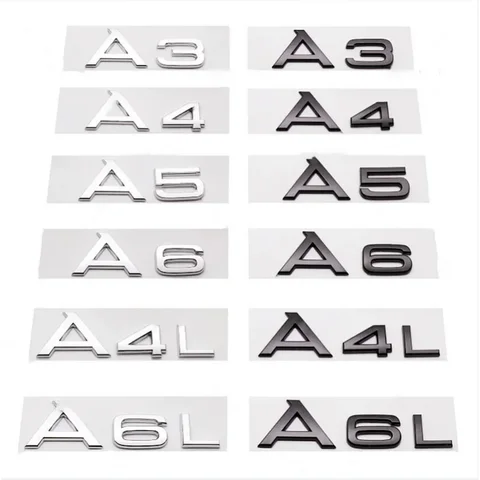 3D ABS черный серебристый A1 A3 A4 A5 A6 A7 A8 A4L A6L A8L Q2 Q3 Q5 Q7 Q8 30 40 TFSI TDI эмблема автомобиля наклейка на задний багажник значок для Audi