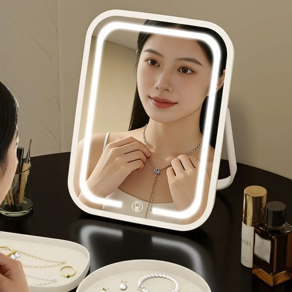 

High Definition Rechargeable Makeup Mirror Rechargeable Touch Control LED Lighted Mirror LED Light Portable
