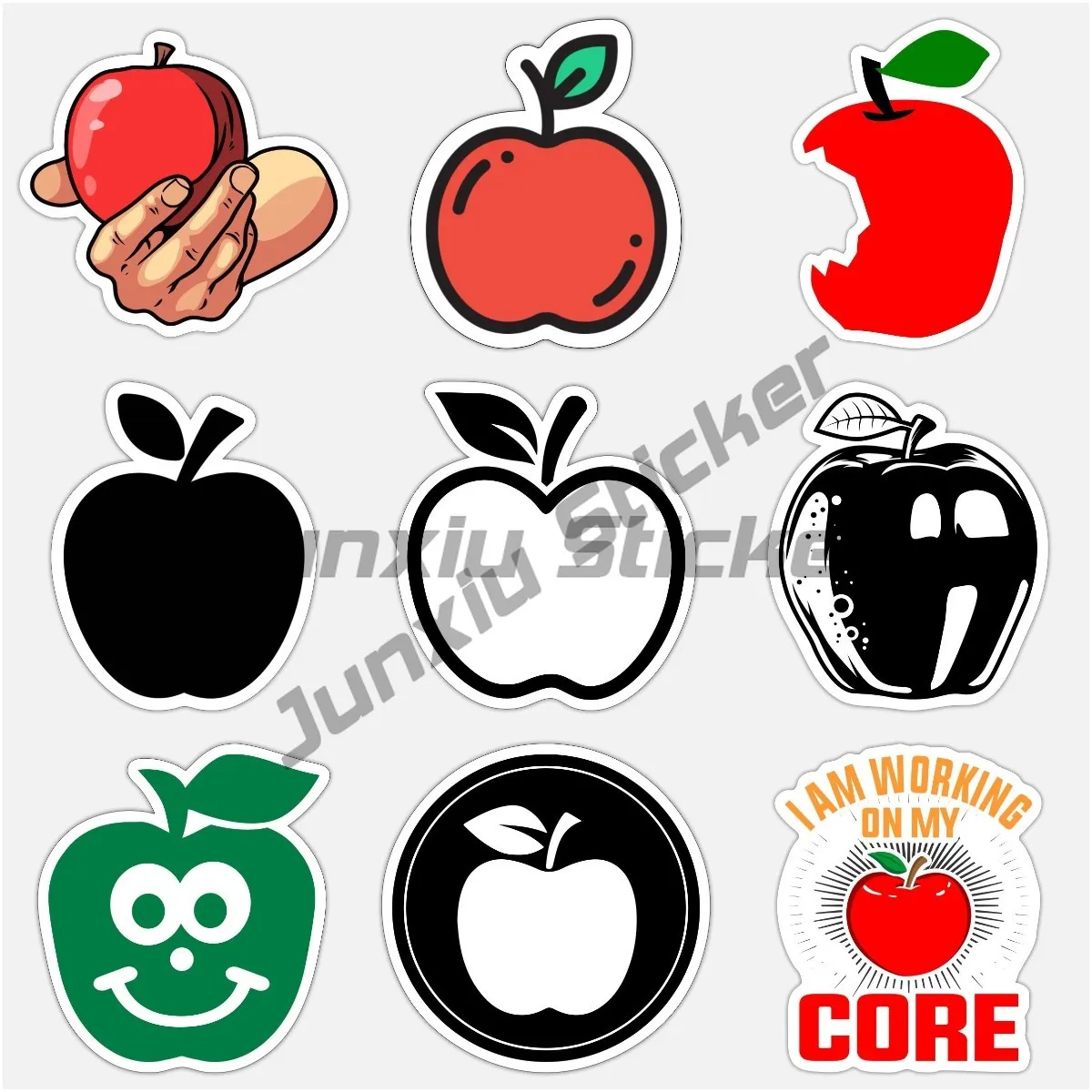 Red Apple Vinyl Decal Cool Fashion Brand Logo Stickers Aesthetic Skateboard Laptop Motorcycle Phone Car Graffiti Decal Kid Toy