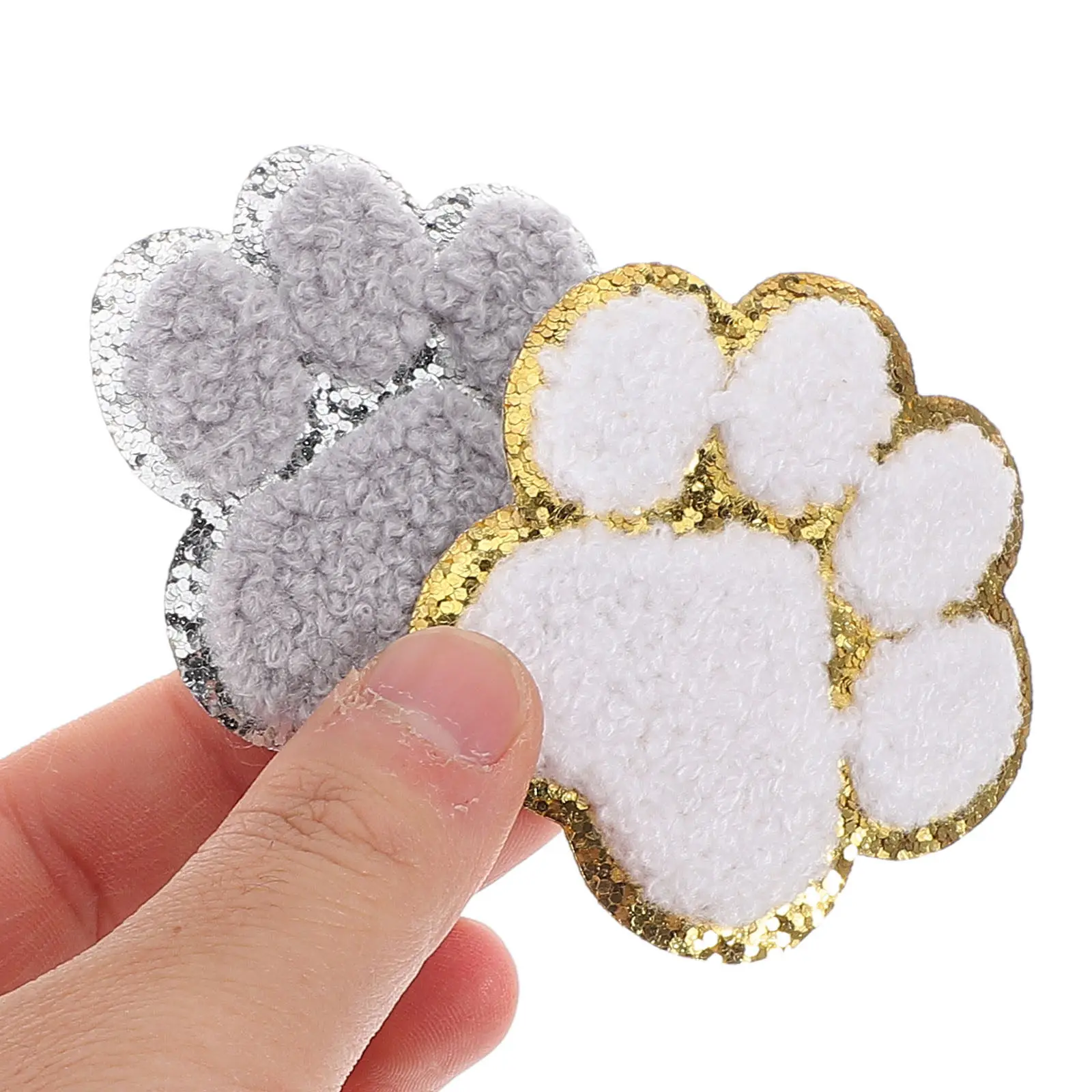 16Pcs Resistant to Fading Tear Proof Cat Paw Embroidered Patches Iron on for Clothes Jeans Jackets Hats Backpacks Sew on