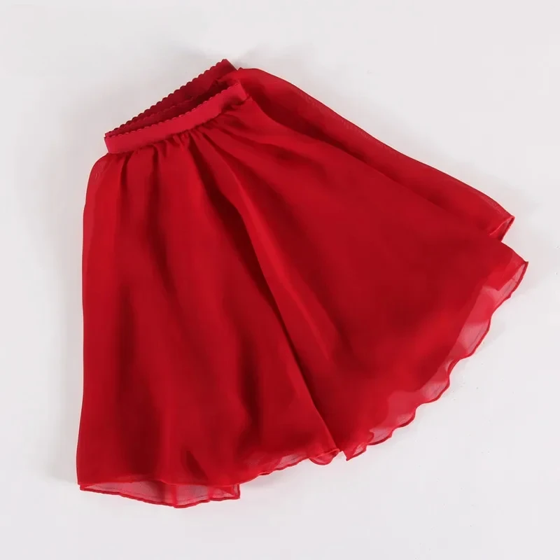 Reinforced Chiffon Imported Elastic 13 Colors 3 Sizes Children's Pull on Skirts Ballet Practice Professiona Dress