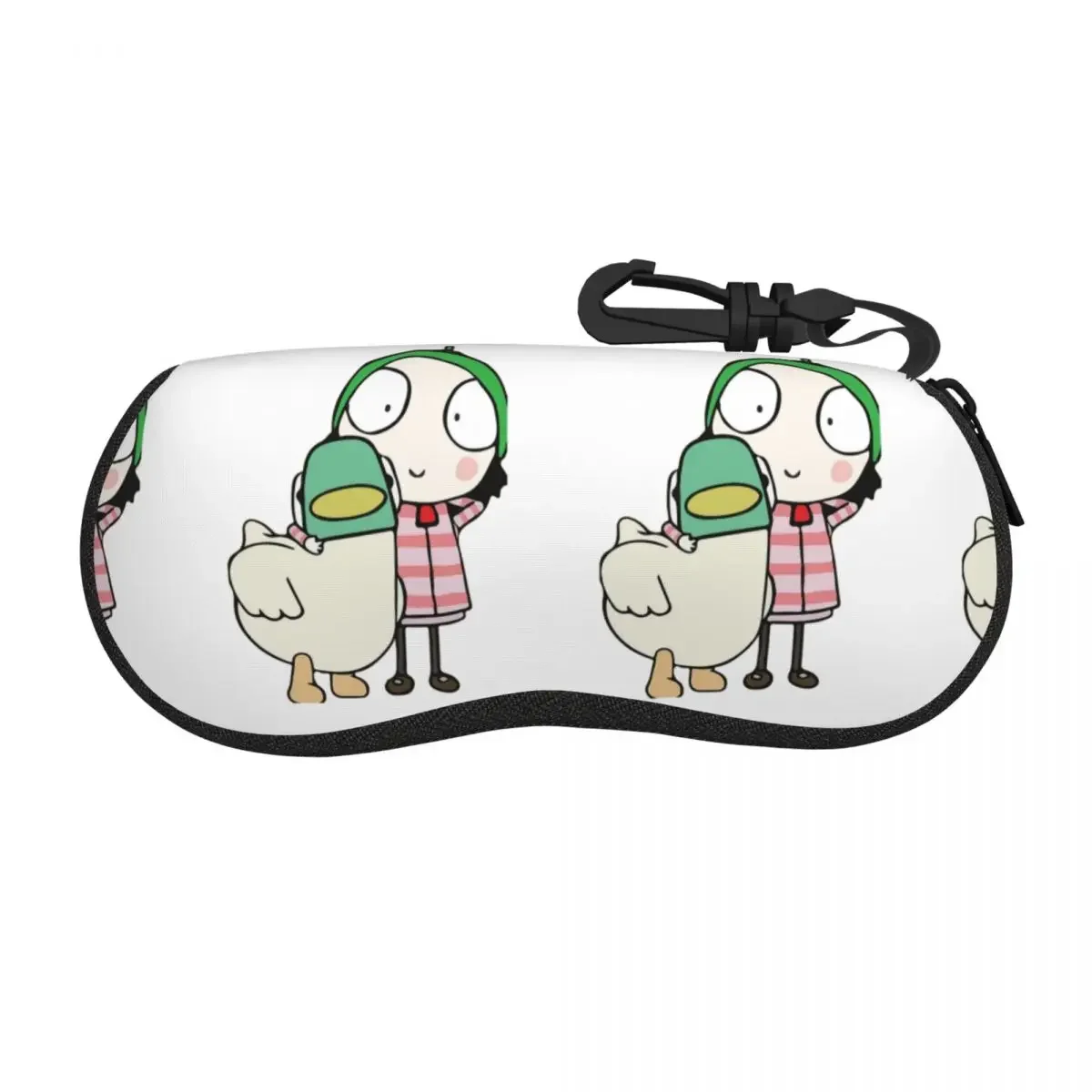

Sarah And Duck Having Fun Shell Glasses Case Protective Sunglasses Box Women Men Soft Eyeglass Bag Pouch