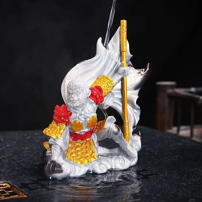 

Меняющий цвет обезьян-король чайный питомец-термочувствительная буддийская скульптура для декора автомобиля, креативный чайный аксессуар, подарок для любителей чая