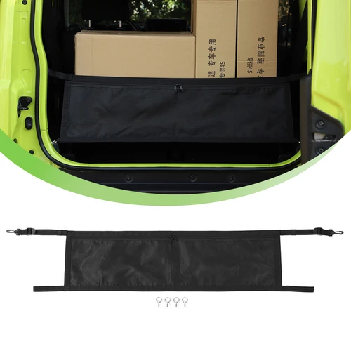 Bolsa de almacenamiento con cubierta de red de carga para aislamiento de maletero de coche, organizador para Suzuki Jimny 2019 2020 2021 2022 2023 JB74, accesorios interiores
