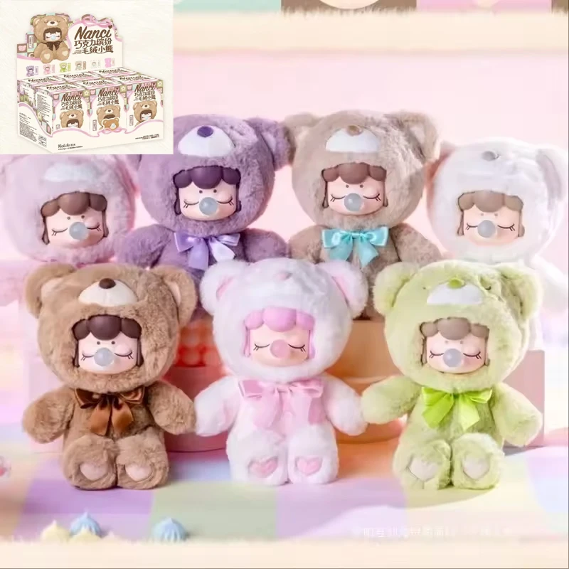 Robotime Rolife Nanci Chocolate Colorful Plush Bear Series Blind Box Bag Decor Pendant Surprise Box Girl Kids Christmas Gifts