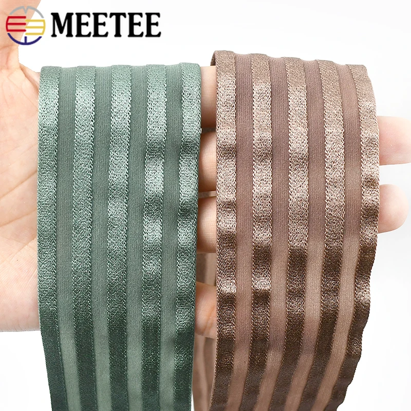 5/10/20Meters Meetee 50mm Elastic Band Nylon Soft Rubber Bands for Bag Clothes Housewear Decor Ribbon DIY Sewing Accessories