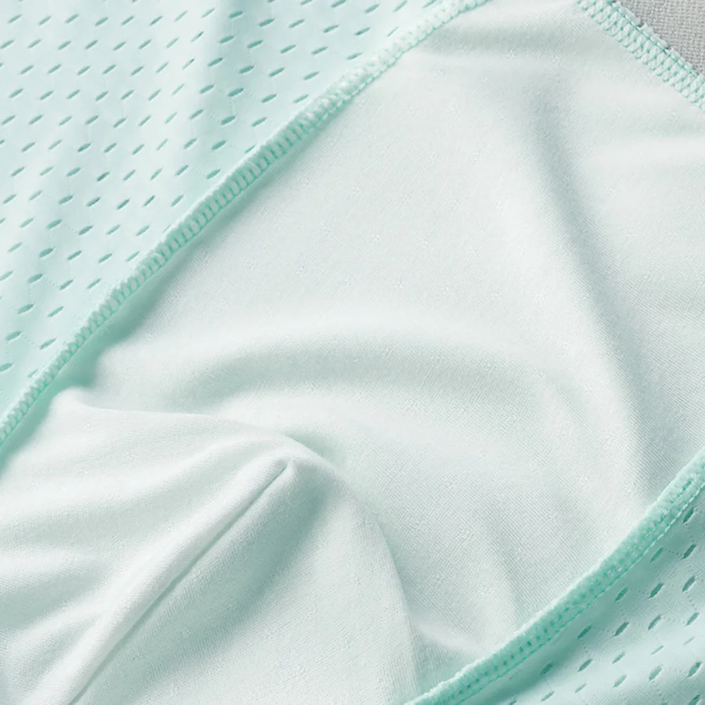 

Мужские сетчатые трусы-боксеры с охлаждающим эффектом, мягкие, дышащие, из ледяного шелка, быстросохнущие, комплект нижнего белья для взрослых