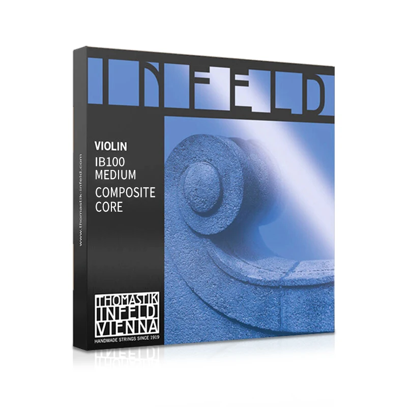 Thomastik-Infeld INFELD BLUE Violin Strings Set IB100 4 Strings 4/4 Size Synthetic Core Carbon Steel E Medium Tension Ball End