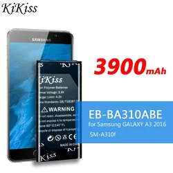 KiKiss Battery For Samsung Galaxy A3 2016 Edition A310 A310F A310M A310Y A310F/DS DUOS EB-BA310ABE 3900mAh Battery  +Tools