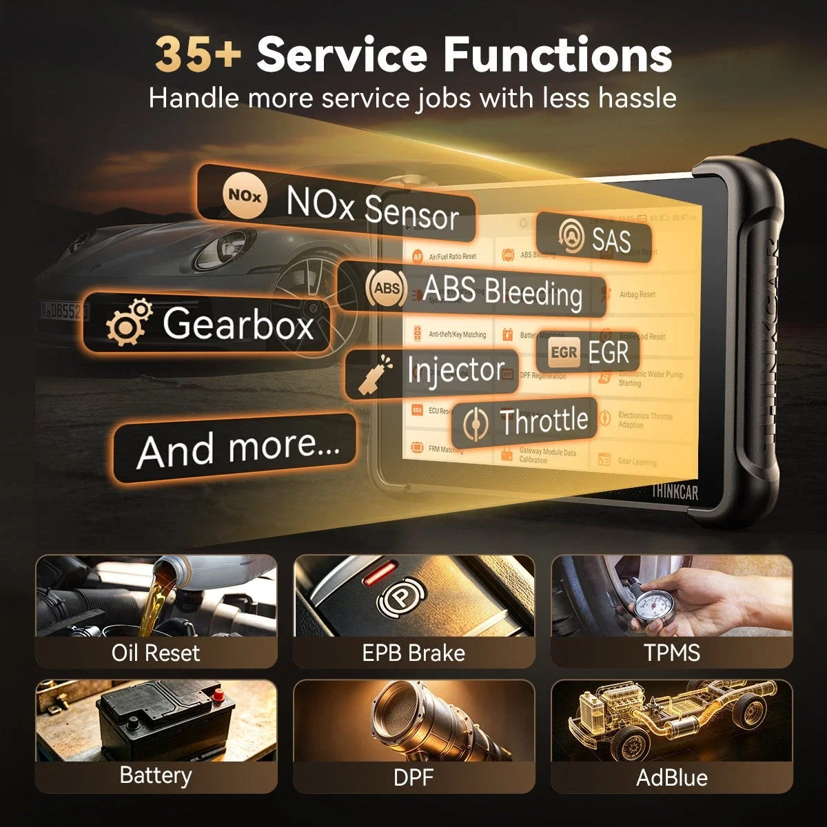Lifetime Free Update THINKCAR THINKSCAN 689BT PRO OBD2 Diagnostic Tool J2534 Pass-Thru CANFD/DOIP Topology Mapping 34 Reset