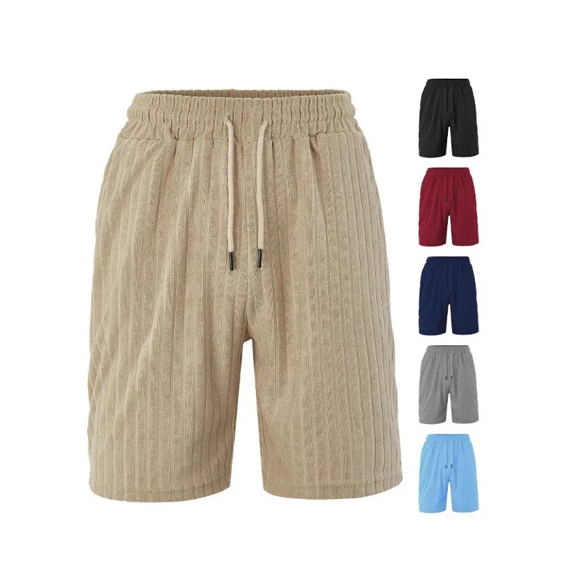 

Men's Summer Breathable Micro Elastic Shorts High-quality Cotton Jacquard Fabric Casual Shorts Comfortable Sports Summer Wear