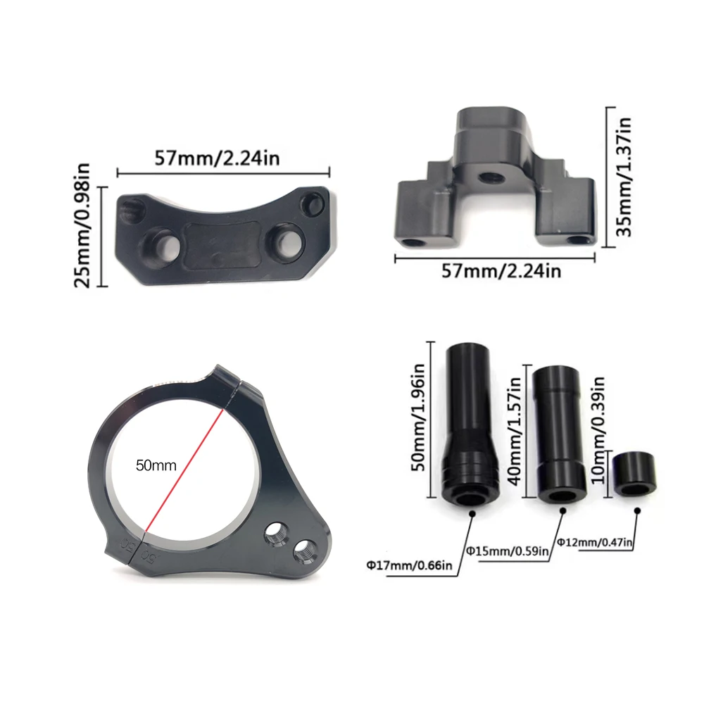 For Scooter KUGOO G-booster Stabilizer Steering Damper Mounting Bracket Electric Scooter Aluminum Dampers Brackets 50mm Clamp