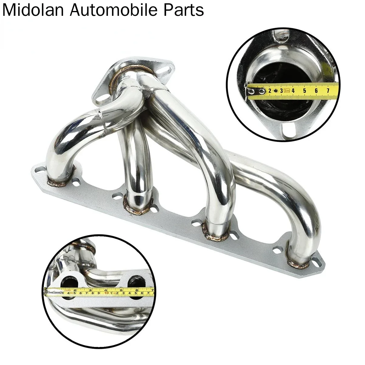 Short Stainless Steel Exhaust Manifold (Header) for 1987-1996 Ford F150 F250 Bronco 5.8L V8 Engine