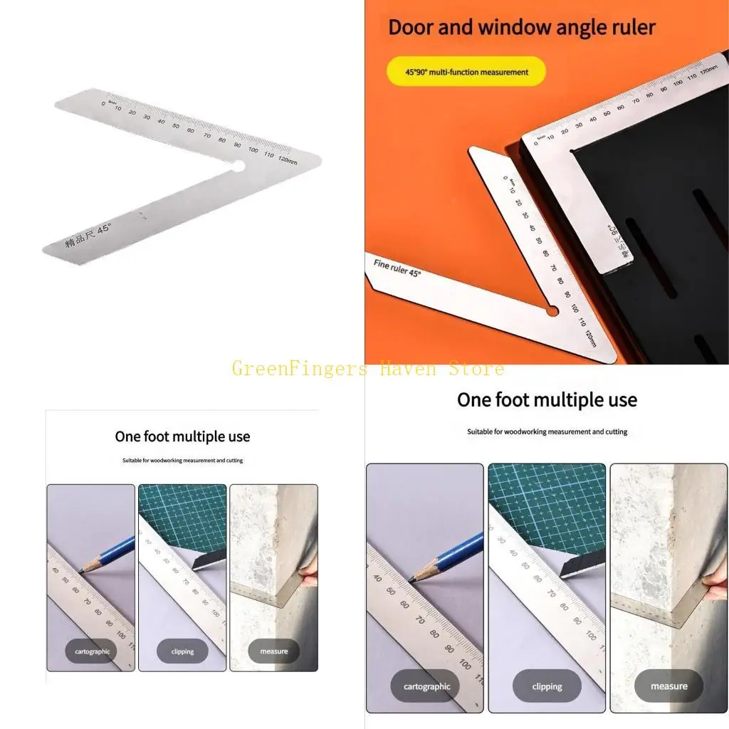 F68D Premium Stainless Steel L Shaped Ruler With Permanent Marking For Various Applications