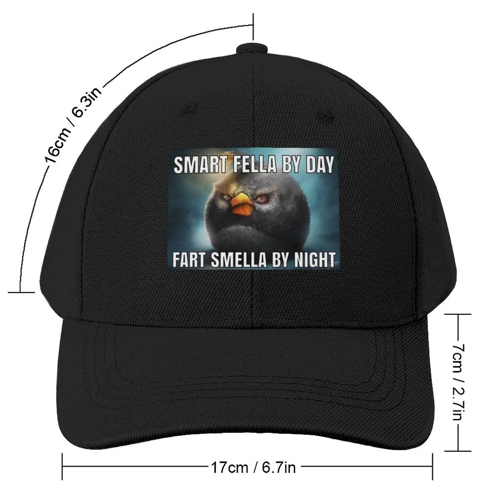 smart fella by day fart smella by night Baseball Cap Hood Big Size Hat Women's Hats 2024 Men's