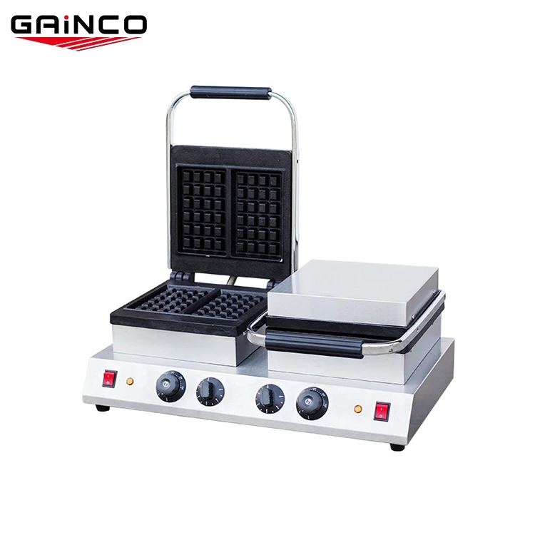 Professional Industrial Stainless Steel 6 Plates Waffle