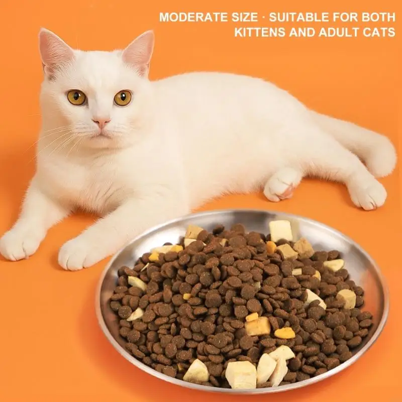 Pet Feeding Station With Stainless Steel Plate Shallow Design For Better Digestion Heavy Duty Feeding Silicone Base J0MC