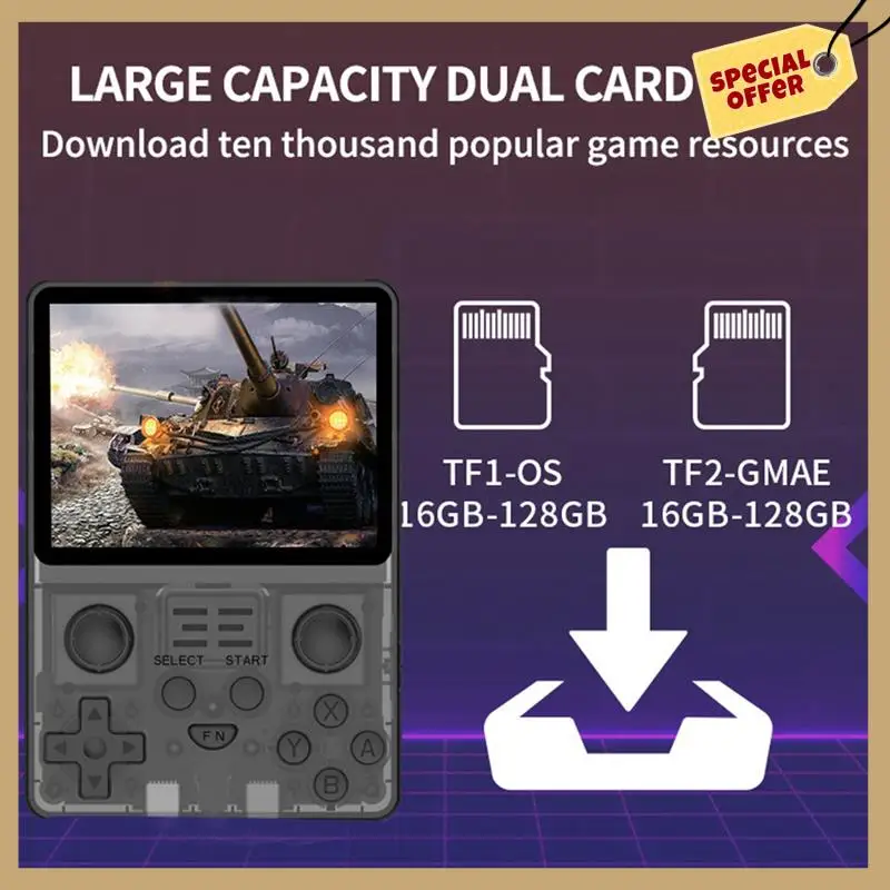 RGB20S Retro Video Game Console 3.5Inch Screen Open Source System Handheld Video Players Children's Gifts-WMAN