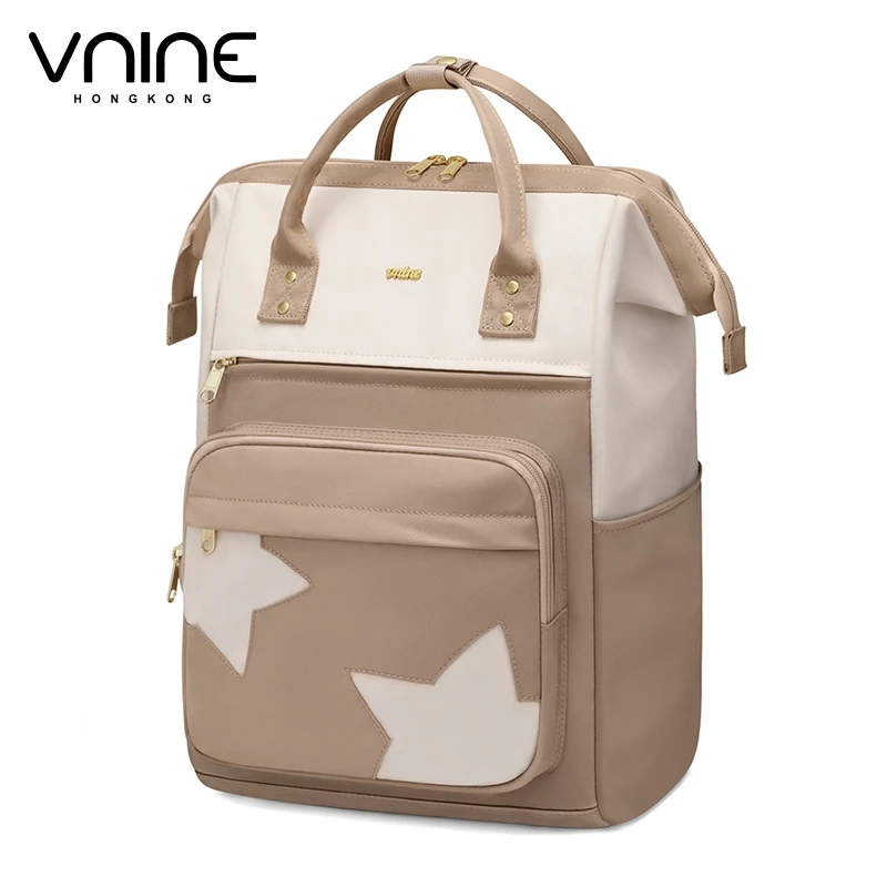 V.NINE Cute Backpack Women Laptop Back Pack 15 6 inches with Tablet Pocket Multi Comparment Backpacks Anti Theft Waterproof 2025