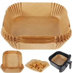 20/50pcs Air Fryer Paper Parchment Wood Pulp Steamer Cheesecake airfryer disposable trays Accessories Baking Paper For Air Fryer