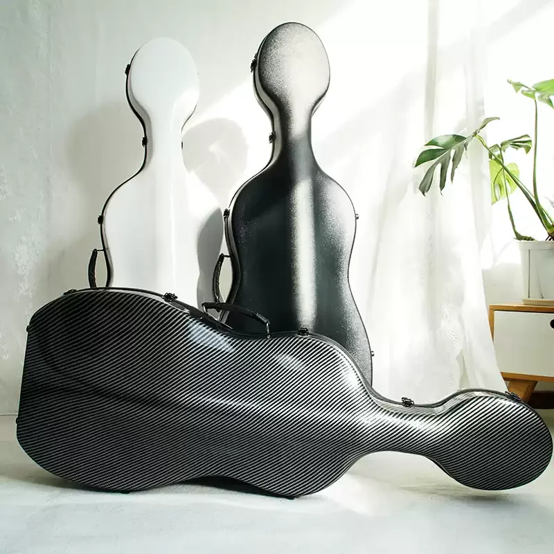 Portable Cello Case Pulley Cello Storage Box Lightweight Pressure Resistance Cellos Transport Box String Instrument Accessories