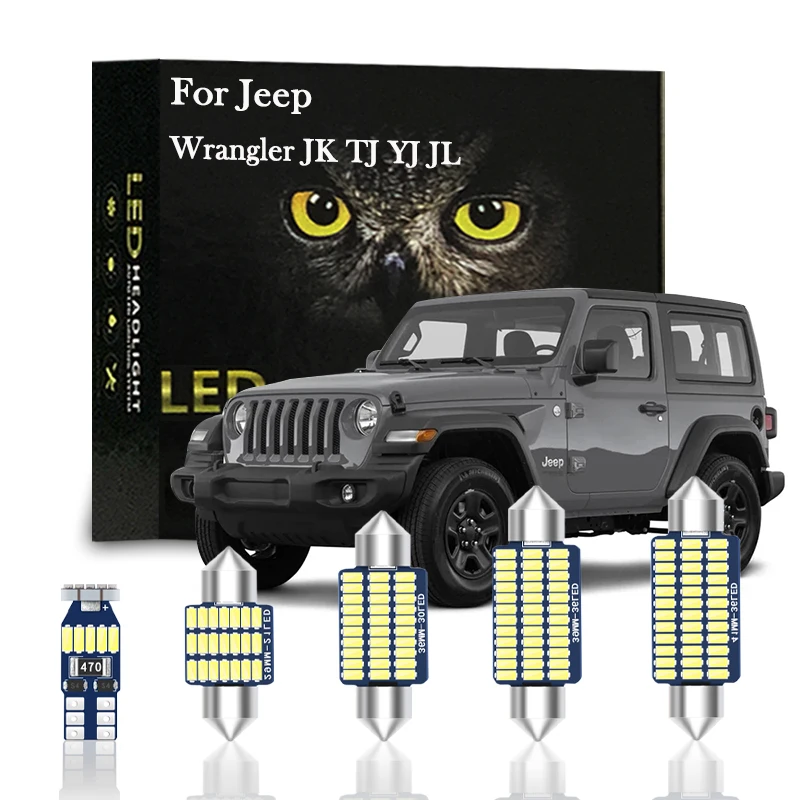 

Canbus For Jeep Wrangler JK TJ YJ JL 1990 1994 1997 1998 2004 2005 2006 2007 2008 2013 Accessories Interior Lights LED