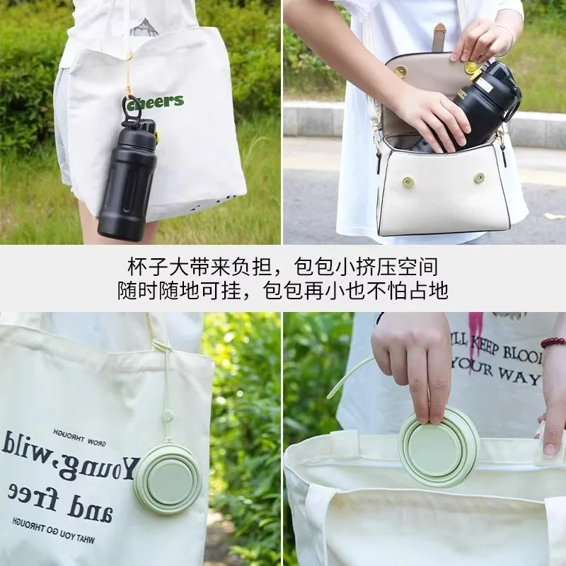 Складная чашка для воды, дорожная чашка для полоскания рта, силиконовая уличная выдвижная портативная зубная щетка для путешествий, чашка для полоскания рта, сжатая чашка 2