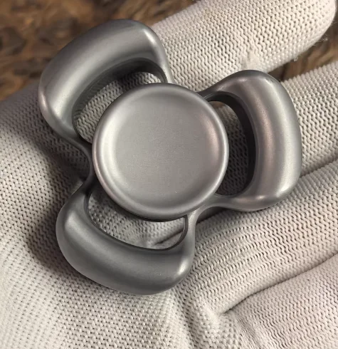 Asia Pacific Dynamics EDC Three Page Horizon Mega Blackstone Washed Stainless Steel Fingertip Gyroscope Promotion