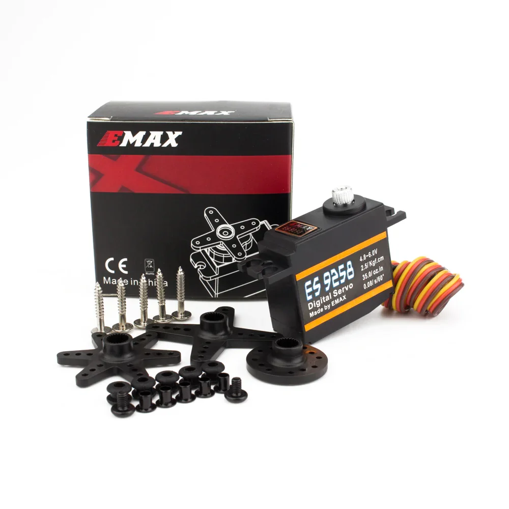 EMAX ES9258 Metal Digital Bearing Gear 3D Micro Tail Servo 27g/ 3kg/ .05 Sec per RC Align Trex 450 500 elicottero