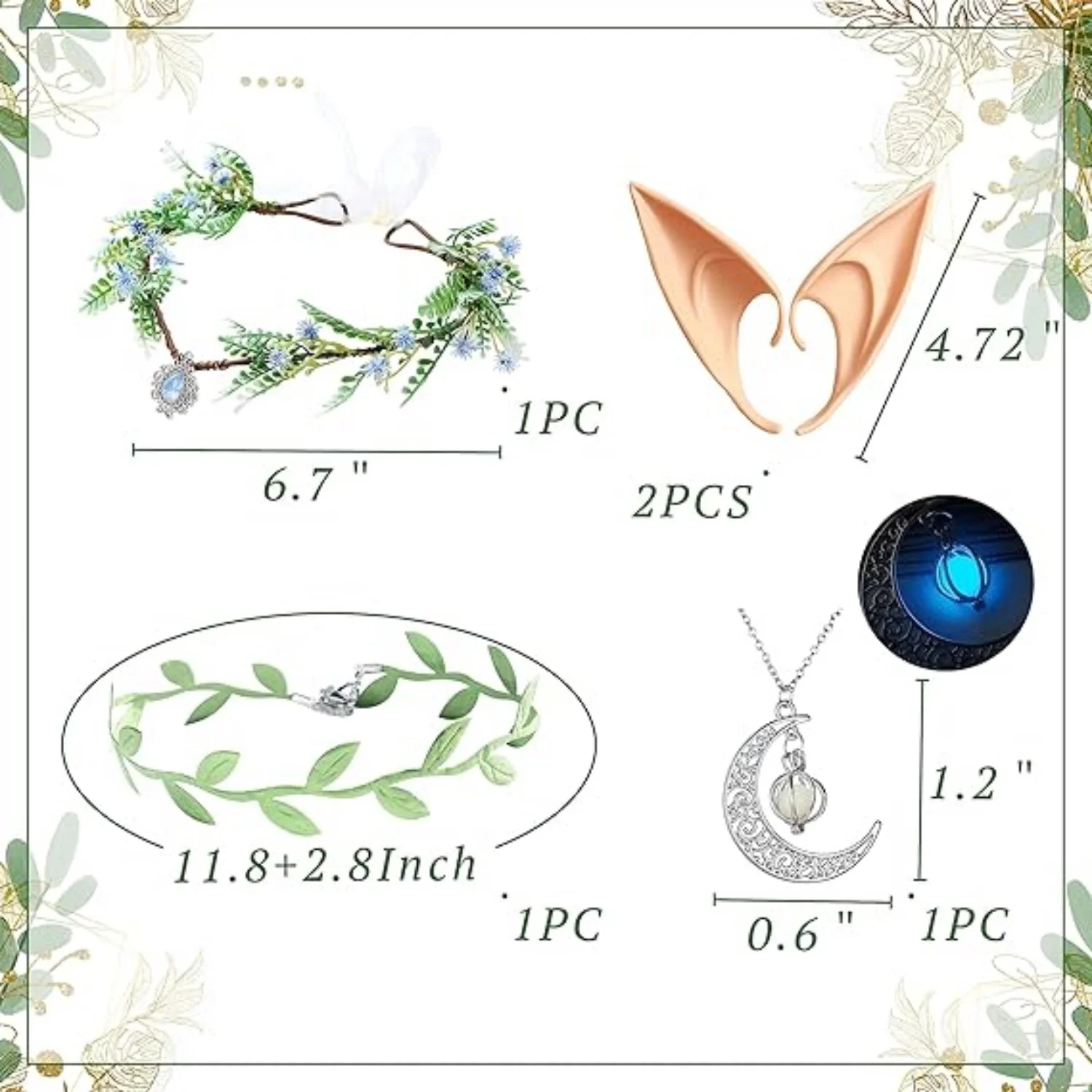 Laventy Renaissance Elf Kroon Elf Hoofddeksel Mythische Fee Kostuum Viking Fee Accessoires Voor Cosplay Elf Elve Kostuum