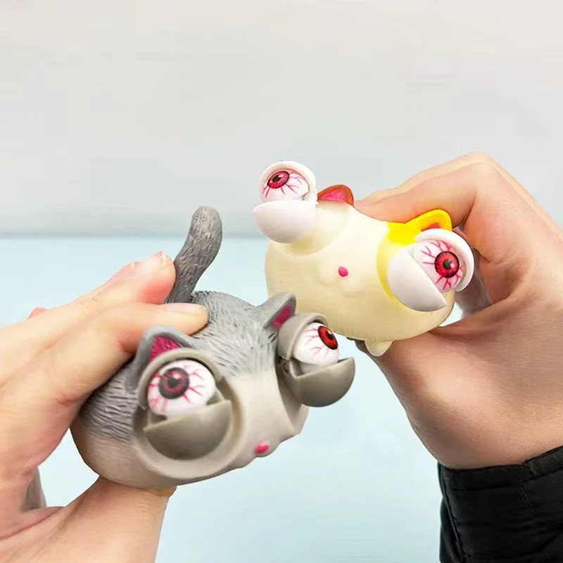 Creative Boost Cat Eyes Popping Squeeze Toys Adult Children Animal Anti-stress Gifts Toys Tricky Doll Decompression Vent
