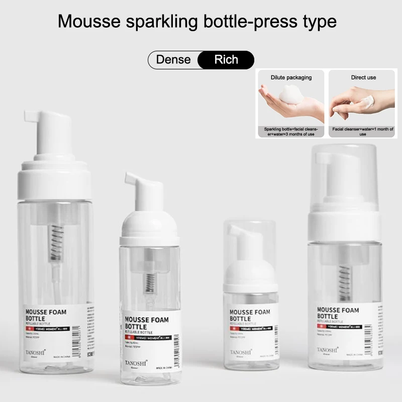 【Foam Pump Bottle Travel Foaming Dispenser Hand Soap Lash Cleanser Shampoo Mousse Refillable Pump Containers】