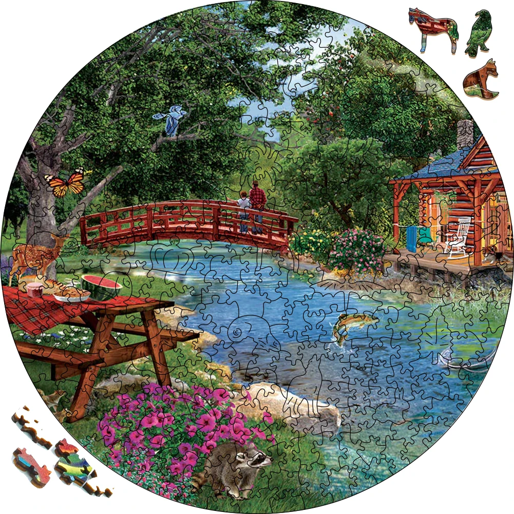 Parent-child Fishing Wooden  Jigsaw Puzzle For Birthday Gifts Wood Puzzles Board Game Wood Farm Puzzle Toys For Kids