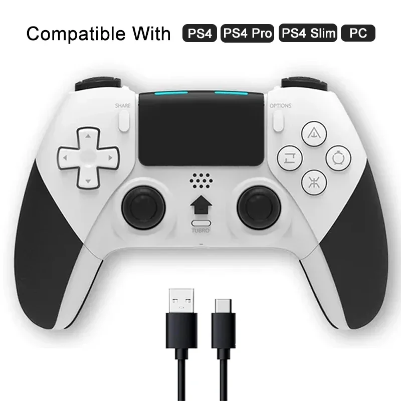 وحدة تحكم لاسلكية متوافقة مع البلوتوث لوحدة التحكم PS4/PS4 Pro/PS4 النحيفة لوحة الألعاب السلكية عصا التحكم للكمبيوتر الشخصي ملحقات الألعاب