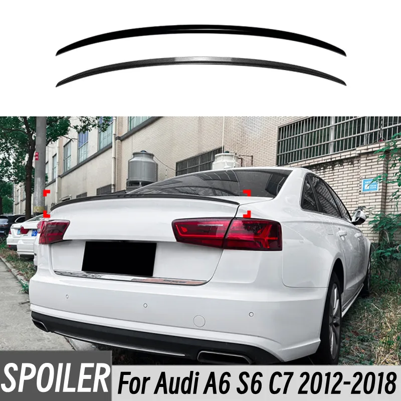 Für Audi A6 S6 C7 2012-2018 ABS Kunststoff Auto Hinten Stamm Deckel Spoiler Boot Ducktail Spoiler Flügel Tuning zubehör