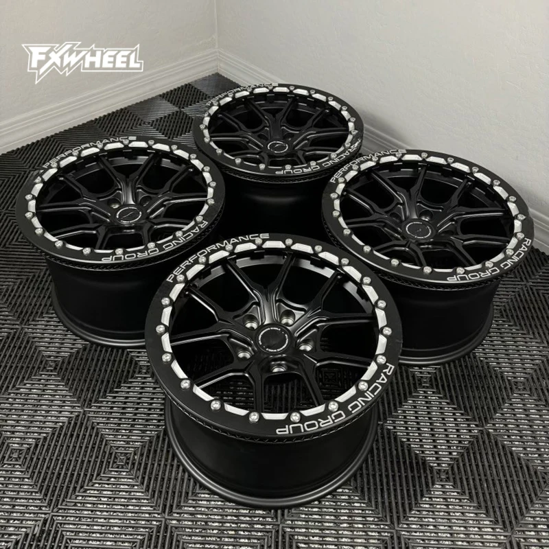 

ONE-STOP SERVICE Forged Alloy Wheels With CARBON FIBER Beadlock 5x127 6x139.7 20-24inch Fit For Wrangler Ram 1500