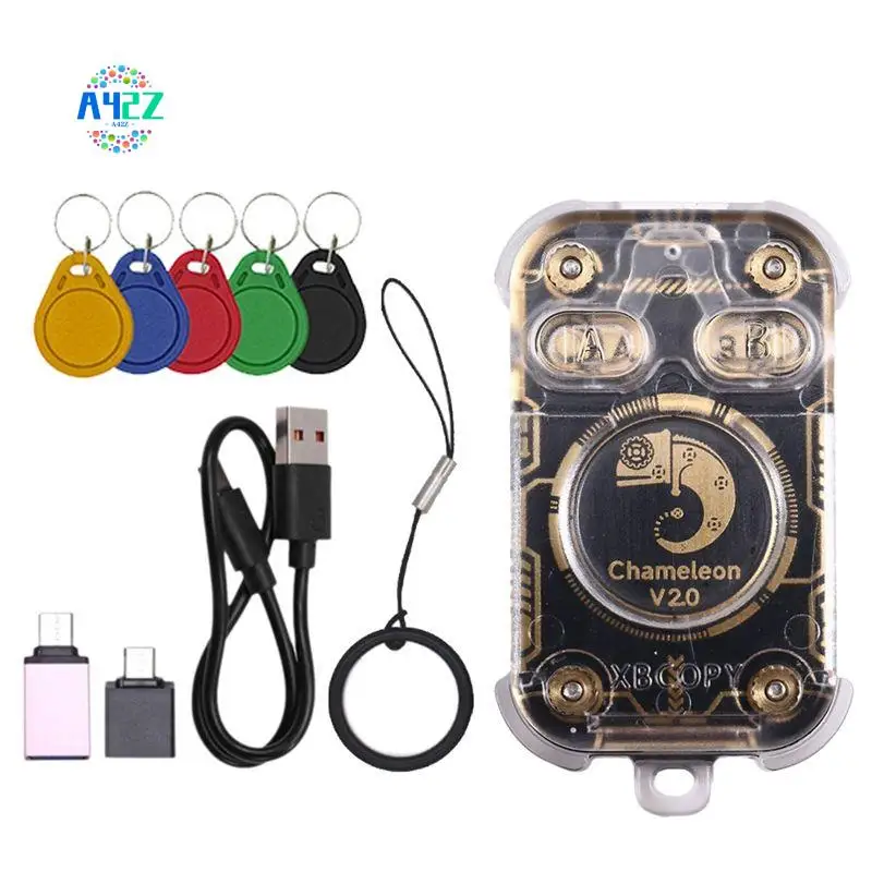 

A42Z-Chameleon V2.0 RFID Smart Chip Reader Emulator NFC Duplicator+5XUID Keychain 125K 13.56Mhz Card Decode Chameleon Ultra