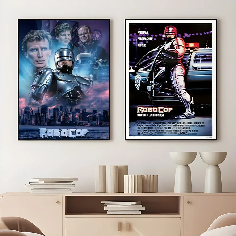 R-Robocops Cool Mecha Poster Sticky Wall Art Printing Waterproof Home Living Bed Room Bar Aesthetic Decor