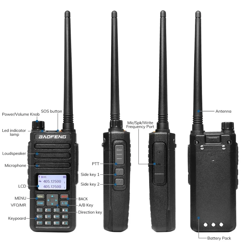 

Baofeng DR-1801 DMR Digital Walkie Talkie AES256 Encryption Dual Time Slot Analog Tier 1&2 VHF UHF 1024 Channel Upgraded Version