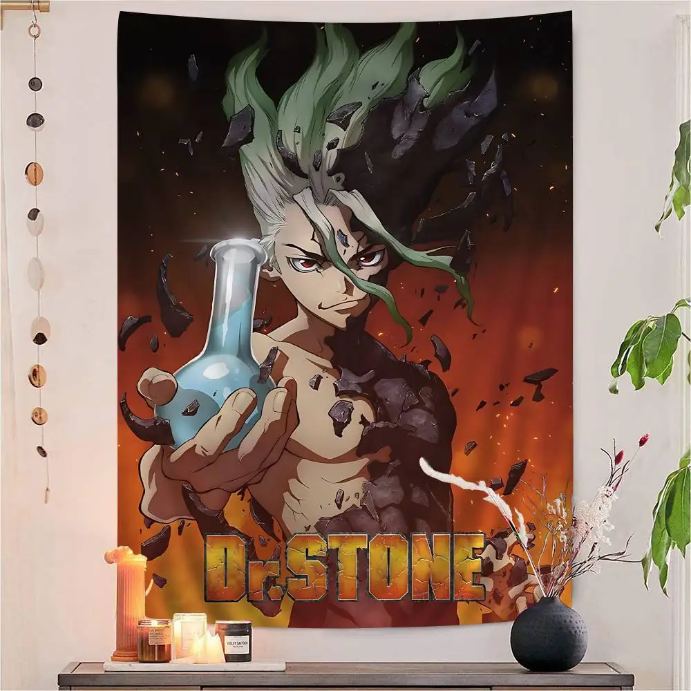 Classic Anime Dr Stone Cartoon Tapestry Wall Hanging Decoration Household Home Decor