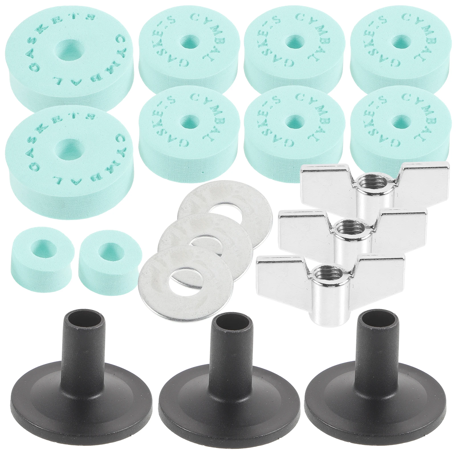 

Drum Cotton Pad Kit Non-slip Cymbal Felt Multicolour Metal Accessories Stand Pads