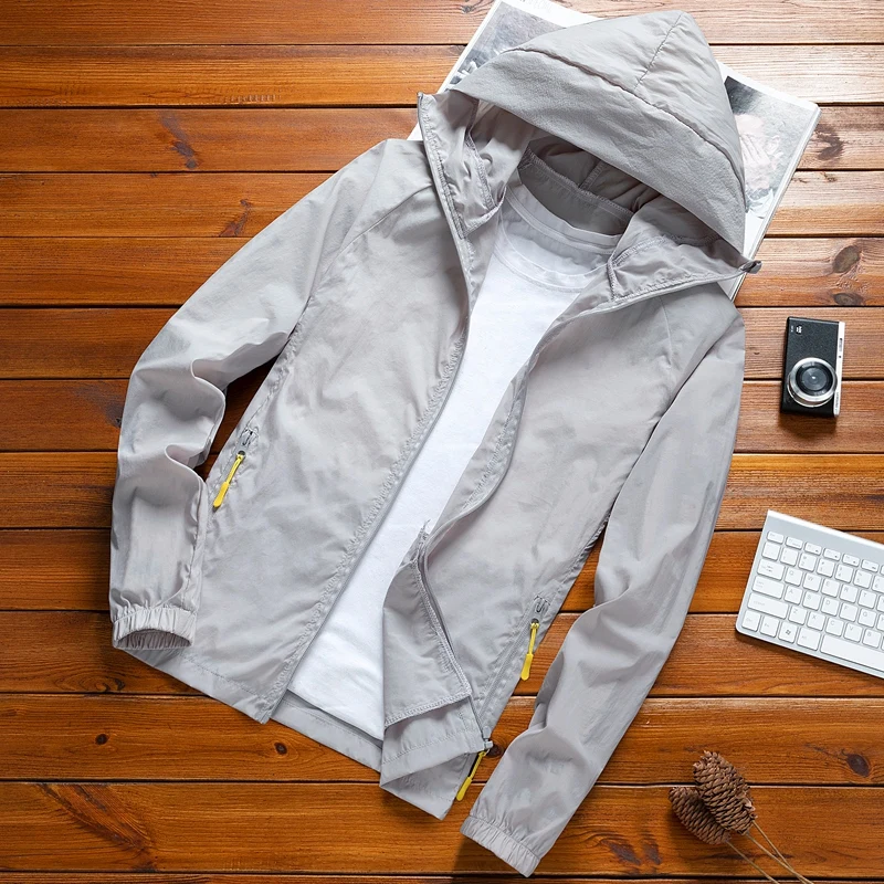 Thin Hooded Running Jackets Women Sun Protection Skin Coat Men Outdoor Outerwear UV-proof Breathable Quick Dry Cycling Sunscreen