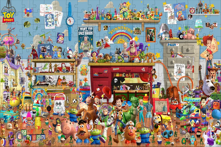 Disney Movies Toy Story Jigsaw Puzzles Anime Collections Parent-Child Interactive Assemble Games Toys Wooden Puzzles