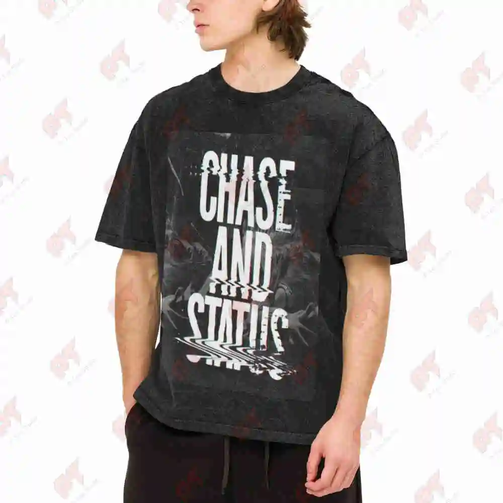 Chase And Status Band Vintage Washed Tee Pure Cotton T-Shirt